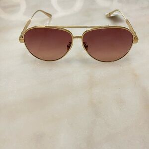 Dior Gold Sunglasses with Rose Lenses